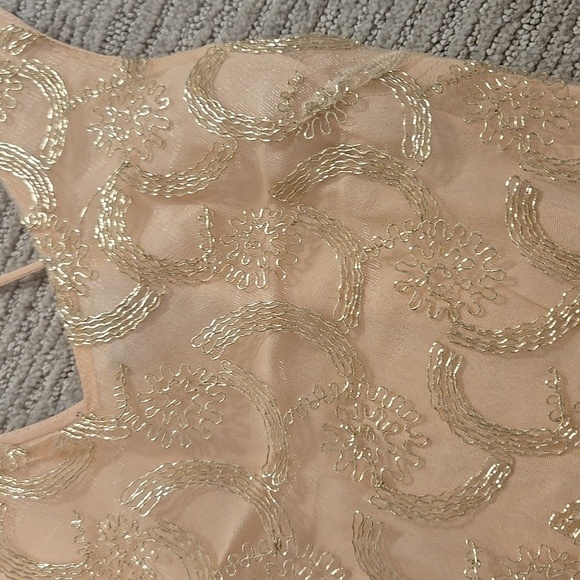 ASTR Beaded Silk Mini Dress Blush - Picture 5 of 8